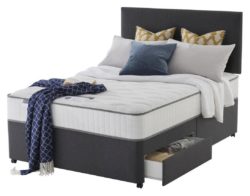 Silentnight Middleton C.Coal Memory 2 Drw Divan - Kingsize